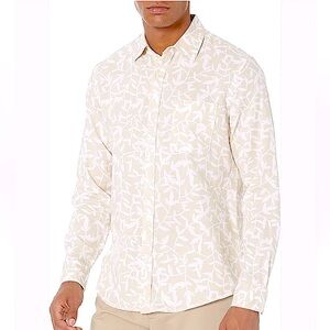 The Perfect Mens Linen Long Sleeve Button Up Summer Vacation Shirt Slim Fit